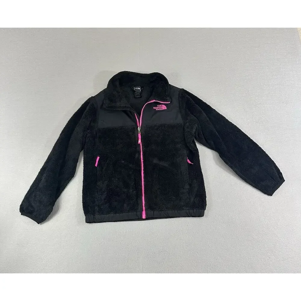 The North Face Fleece Full Zip Girls Black Jacket Size LG 14/16‎
